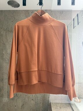 Calia Lion Mock Neck Pullover in Brown